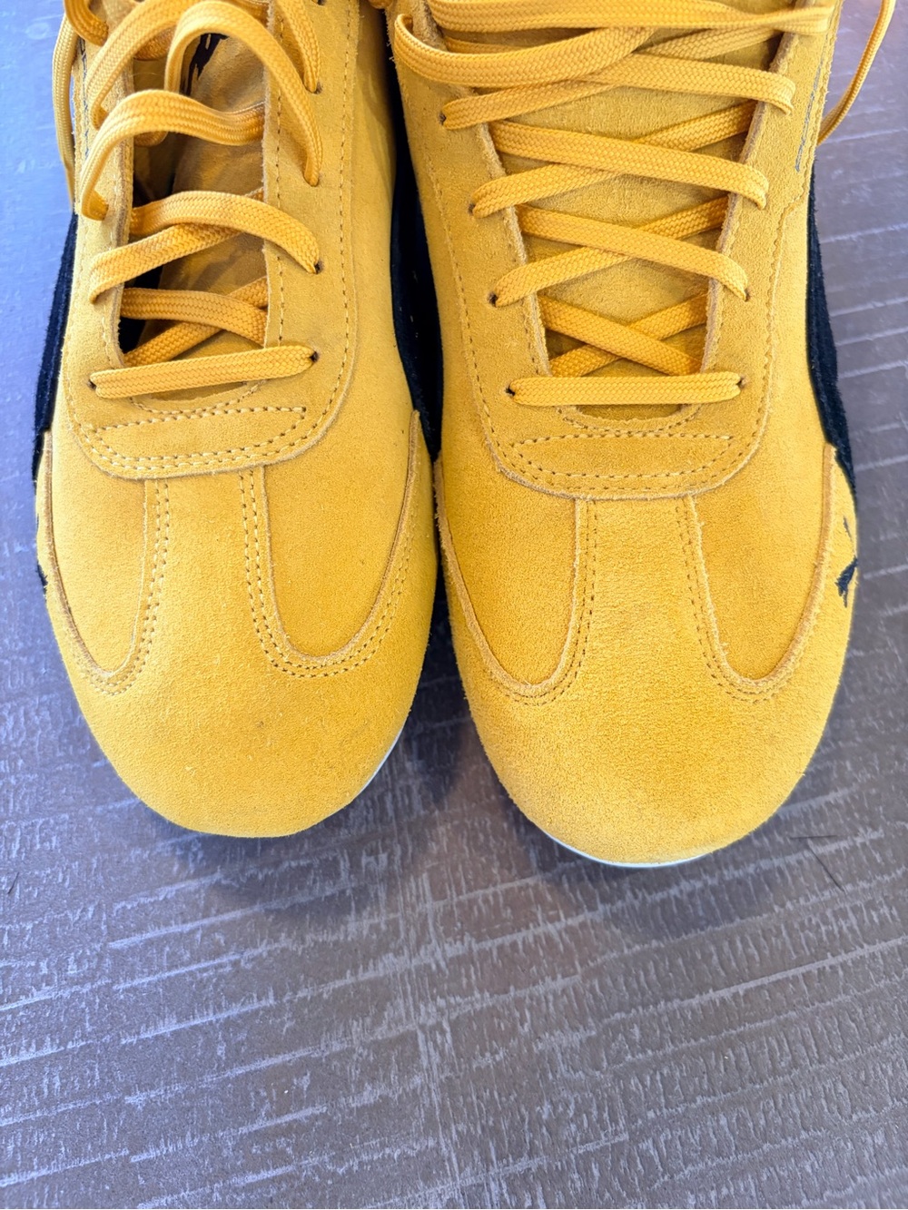Puma Porsche Legacy Driving Shoes Racing Yellow Suede Men’s US 9.5 - Picture 3 of 14